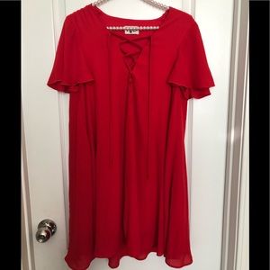 Show Me Your MuMu Dresses - show me your mumu red Kylie Lace Up Dress Sz.S Show Me Your MuMu Dresses - show me your mumu red Kylie Lace Up Dress Sz.S